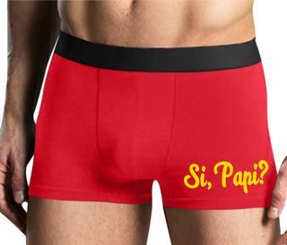 Si Pappi - Yes Daddy - Mens Red Boxer Brief