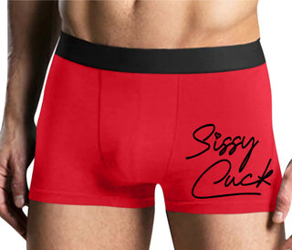 Sissy Cuck - Mens Red Boxer Brief