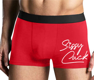 Sissy Cuck - Mens Red Boxer Brief