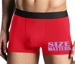 Size Matters - Mens Red Boxer Brief
