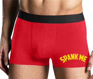 Spank Me - Bold Design - Mens Red Boxer Brief