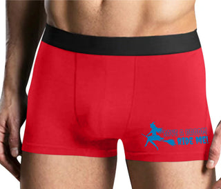 Save A Broom - Ride Me - Witch - Mens Red Boxer Brief