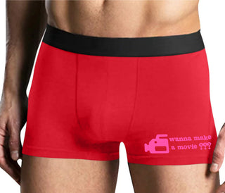 Wanna Make A Movie - Mens Red Boxer Brief