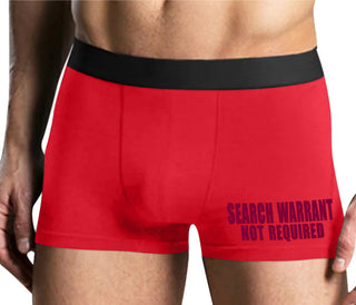 Search Warrant Not Required - Mens Red Boxer Brief