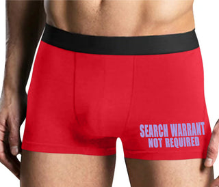 Search Warrant Not Required - Mens Red Boxer Brief