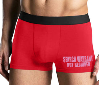 Search Warrant Not Required - Mens Red Boxer Brief