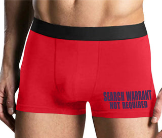 Search Warrant Not Required - Mens Red Boxer Brief