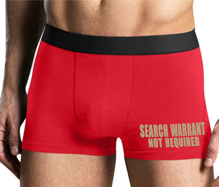 Search Warrant Not Required - Mens Red Boxer Brief