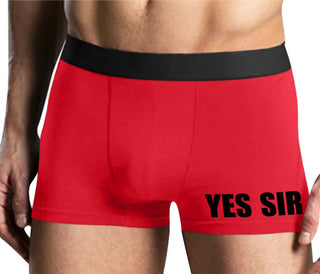Yes Sir - Mens Red Boxer Brief