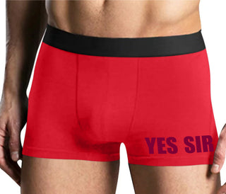 Yes Sir - Mens Red Boxer Brief