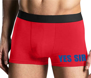 Yes Sir - Mens Red Boxer Brief
