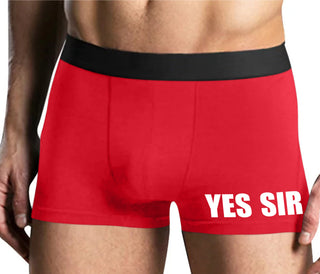 Yes Sir - Mens Red Boxer Brief