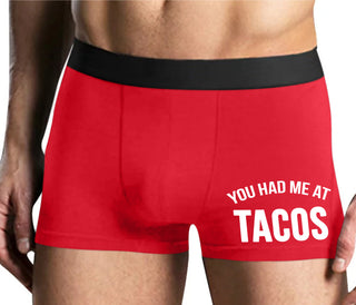 You Had Me At Tacos - Mens Red Boxer Brief