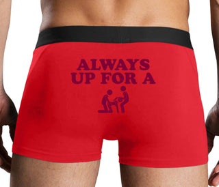Always Up For A Threesome - Red Boxer Brief