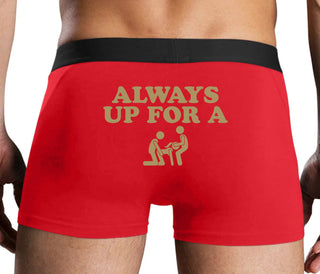 Always Up For A Threesome - Red Boxer Brief