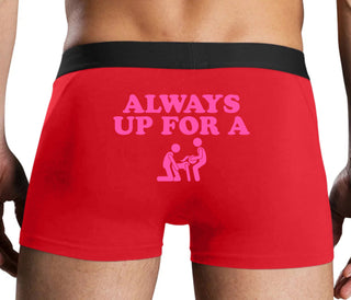 Always Up For A Threesome - Red Boxer Brief