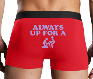 Always Up For A Threesome - Red Boxer Brief