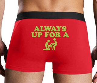 Always Up For A Threesome - Red Boxer Brief