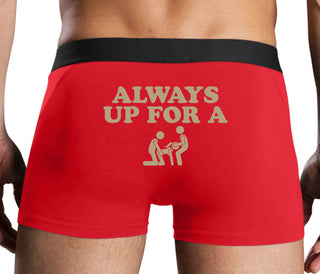 Always Up For A Threesome - Red Boxer Brief