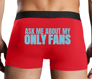 Ask Me About My Only Fans - Red Boxer Brief