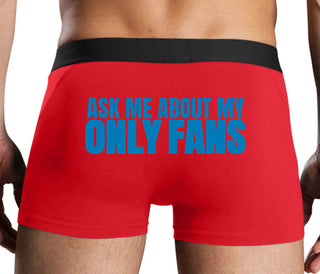 Ask Me About My Only Fans - Red Boxer Brief