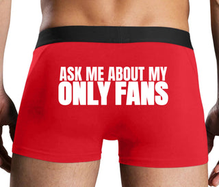Ask Me About My Only Fans - Red Boxer Brief