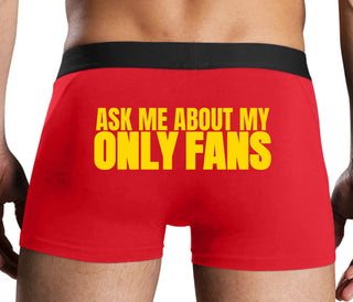 Ask Me About My Only Fans - Red Boxer Brief