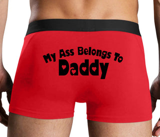 My Ass Belongs To Daddy - Red Boxer Brief