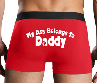 My Ass Belongs To Daddy - Red Boxer Brief