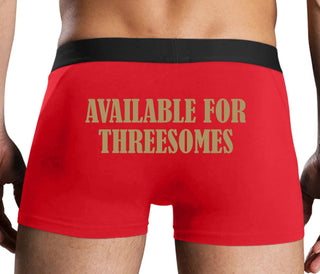 Available for Threesomes - Red Boxer Brief