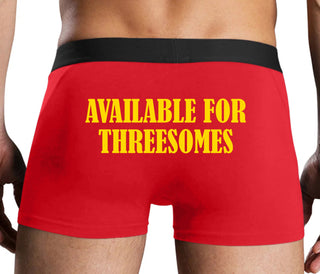 Available for Threesomes - Red Boxer Brief