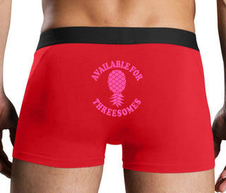 Available for Threesomes - Swinger Pineapple - Red Boxer Brief