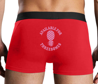 Available for Threesomes - Swinger Pineapple - Red Boxer Brief