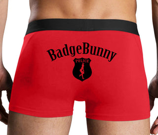 Badge Bunny for LEO Wife or Girlfriend - Red Boxer Brief