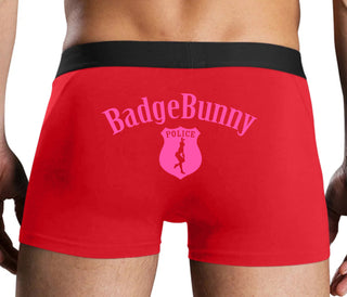 Badge Bunny for LEO Wife or Girlfriend - Red Boxer Brief