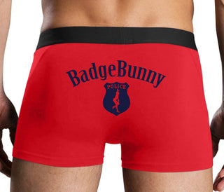 Badge Bunny for LEO Wife or Girlfriend - Red Boxer Brief