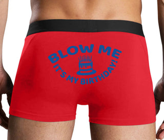 Blow Me Its My Birthday - Red Boxer Brief