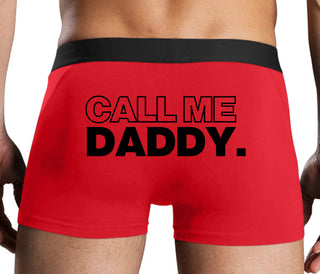 Call Me Daddy - Red Boxer Brief