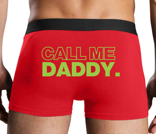 Call Me Daddy - Red Boxer Brief