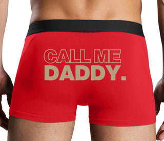Call Me Daddy - Red Boxer Brief
