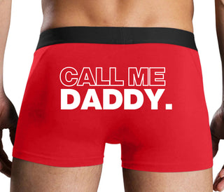 Call Me Daddy - Red Boxer Brief
