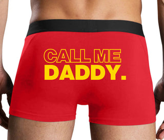 Call Me Daddy - Red Boxer Brief