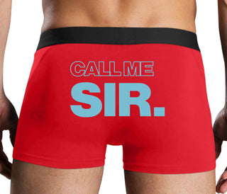 Call Me Sir - Red Boxer Brief