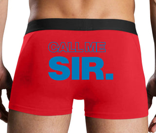 Call Me Sir - Red Boxer Brief