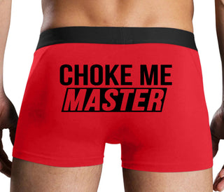 Choke Me Master - Red Boxer Brief