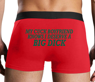 My Cuck Boyfriend Knows I Deserve A Big Dick - Red Boxer Brief