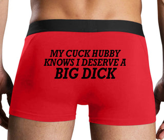 My Cuck Husband Knows I Deserve A Big Dick - Red Boxer Brief
