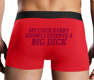 My Cuck Husband Knows I Deserve A Big Dick - Red Boxer Brief