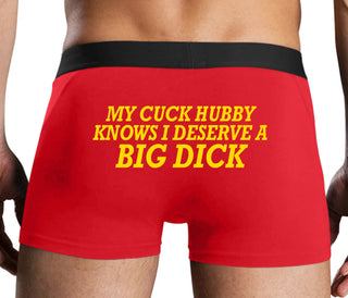 My Cuck Husband Knows I Deserve A Big Dick - Red Boxer Brief