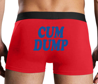 Cum Dump - Bold Design - Red Boxer Brief